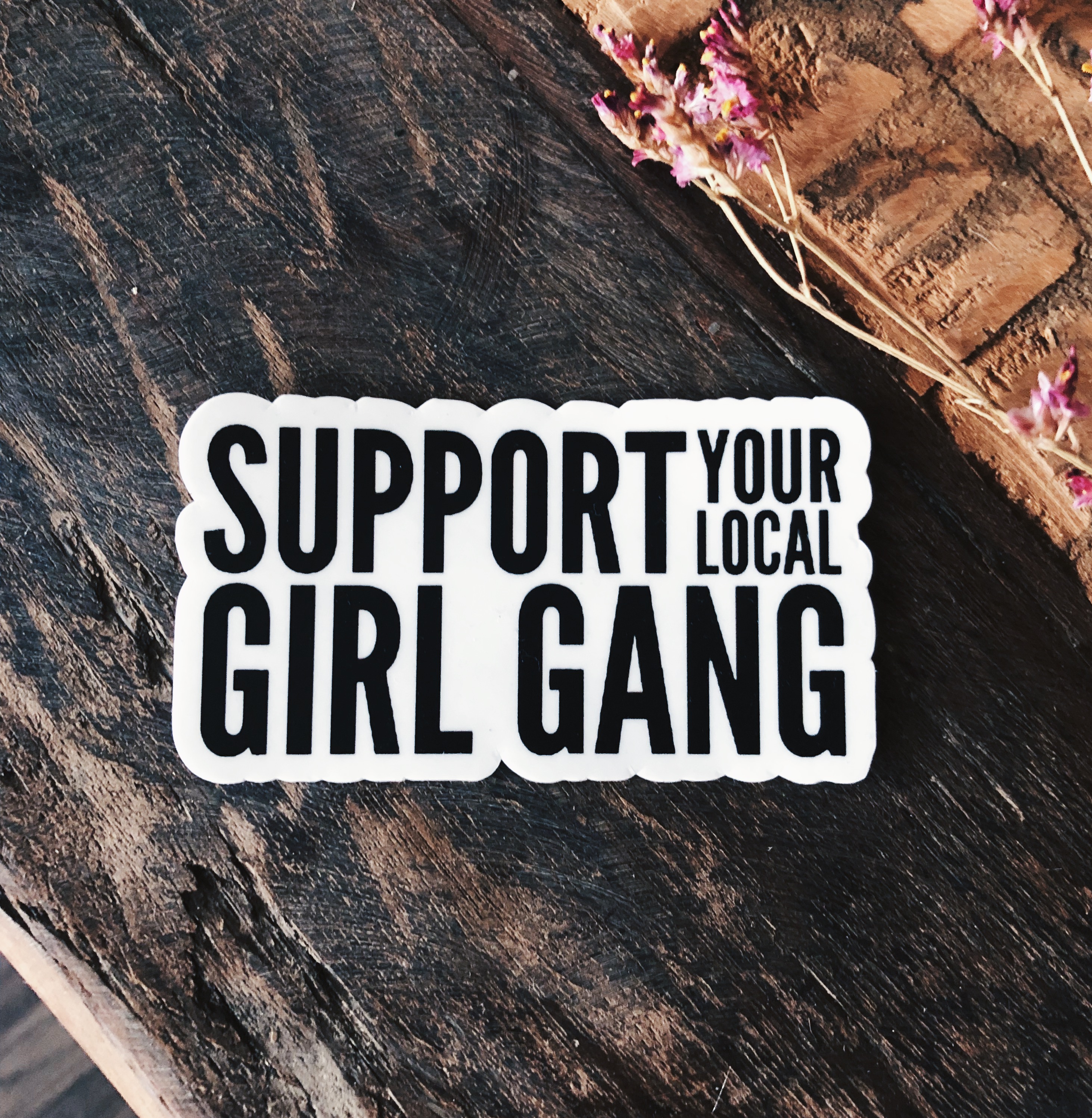 Klistermärke "Support your local girl gang"