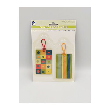 Provo Craft Rob and Bob Studio Fantastic Plastic Tags - Primary Celebration
