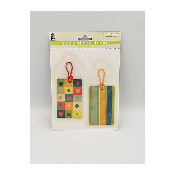 Provo Craft Rob and Bob Studio Fantastic Plastic Tags - Primary Celebration