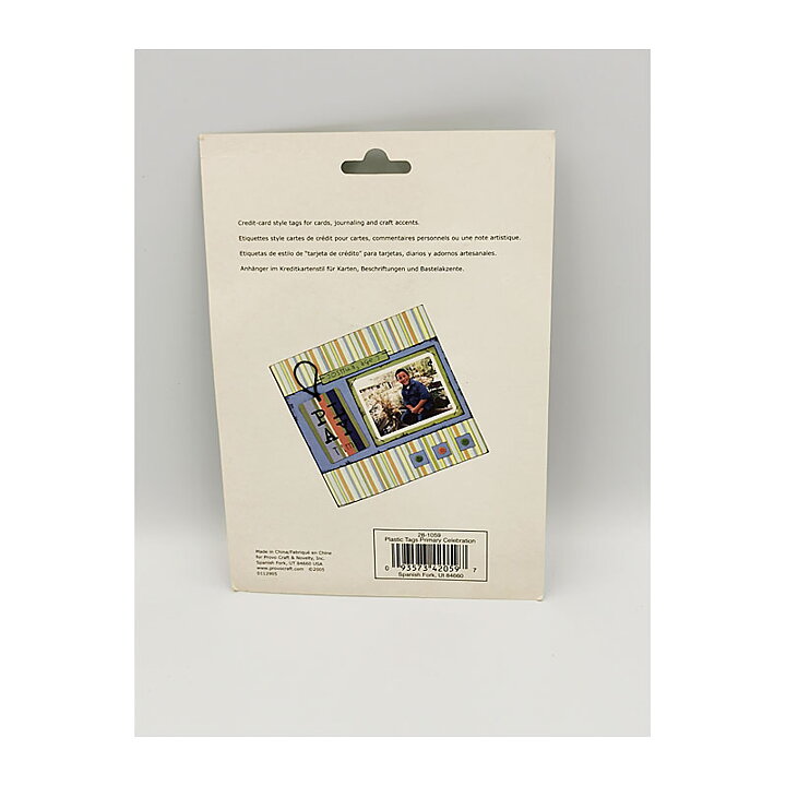 Provo Craft Rob and Bob Studio Fantastic Plastic Tags - Primary Celebration