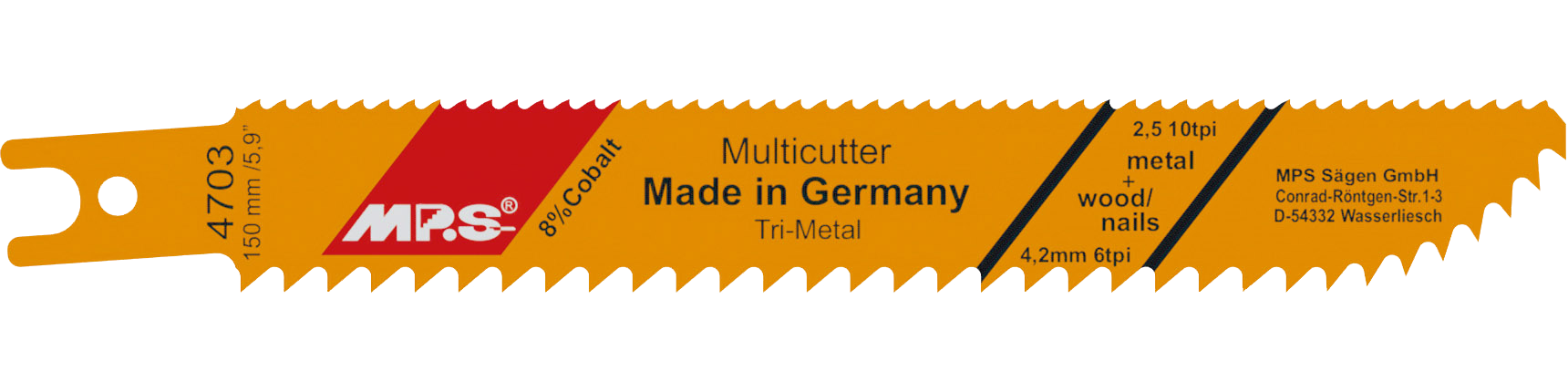 Tigersaw blade 4703 (2 pieces of blade) 150mm Trimet