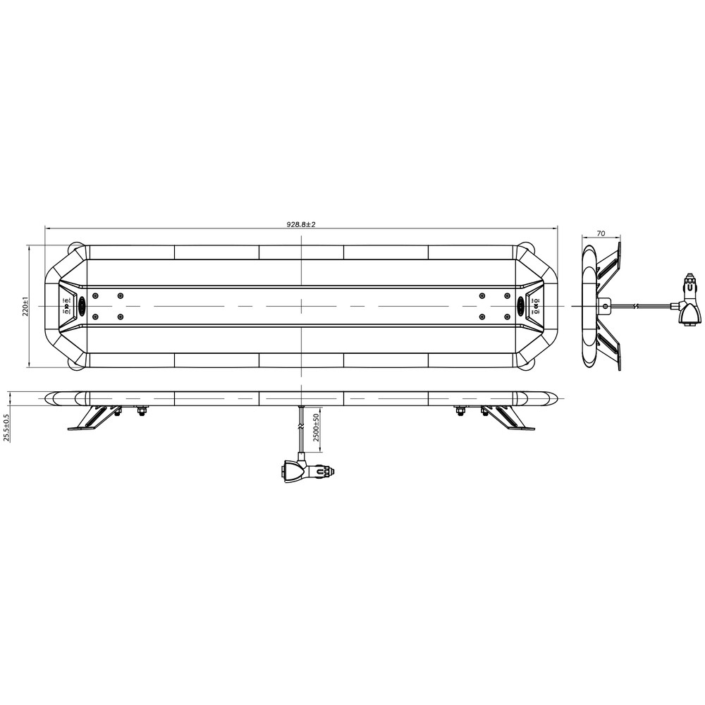 Blixtljusramp LED Averti P930 12/24V - 2