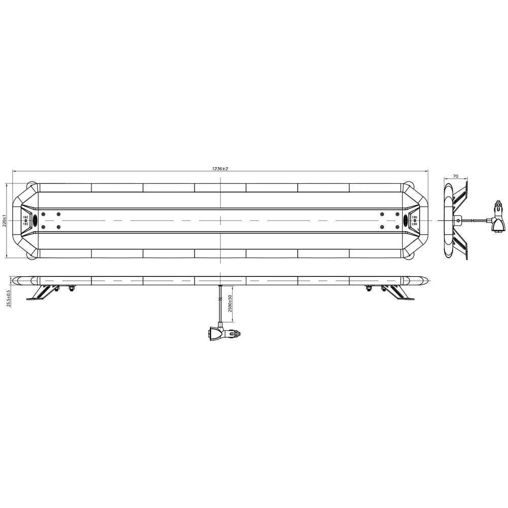 Blixtljusramp LED Averti P1240 12/24V - 2