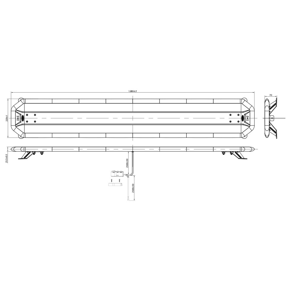 Blixtljusramp LED Averti P1390 12/24V - 2