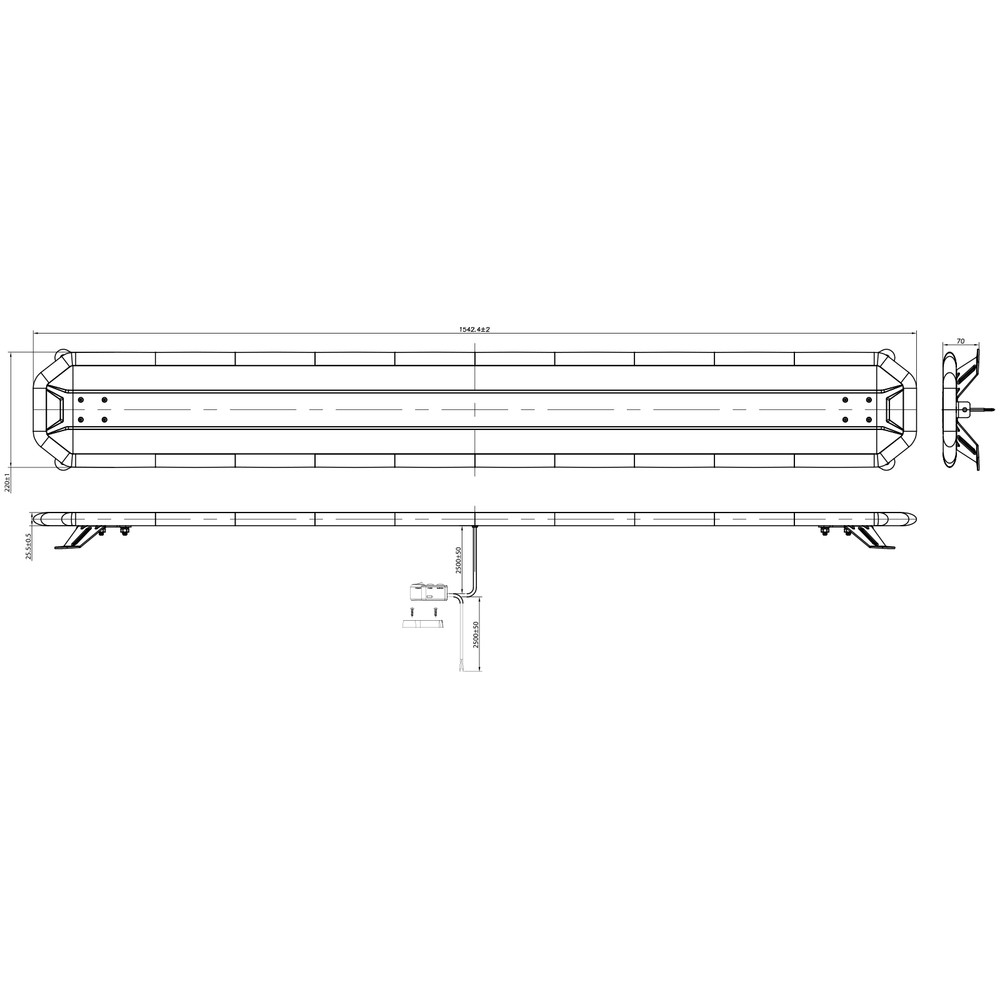 Blixtljusramp LED averti P1700 12/24V - 2
