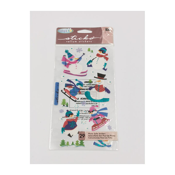 EK Success Sticko Vellum Stickers - Sassy Snowpeople