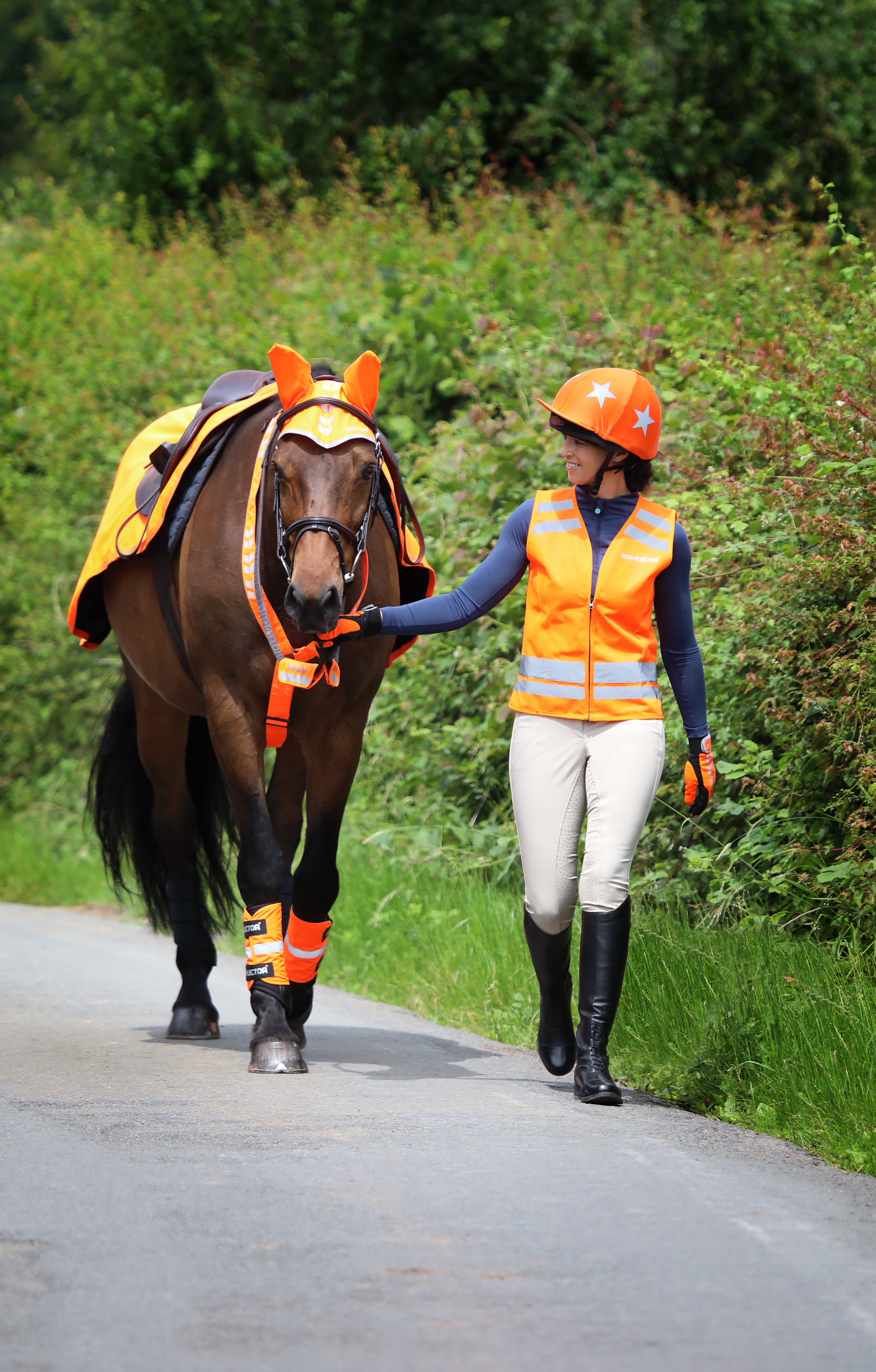  Equi-Flector exercise sheet - mesh reflective lumbar blanket - Orange - 4