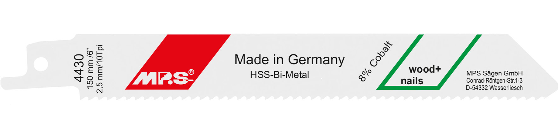 Tiger saw blade 4430 (2 pieces of blade) 150mm BiMetall