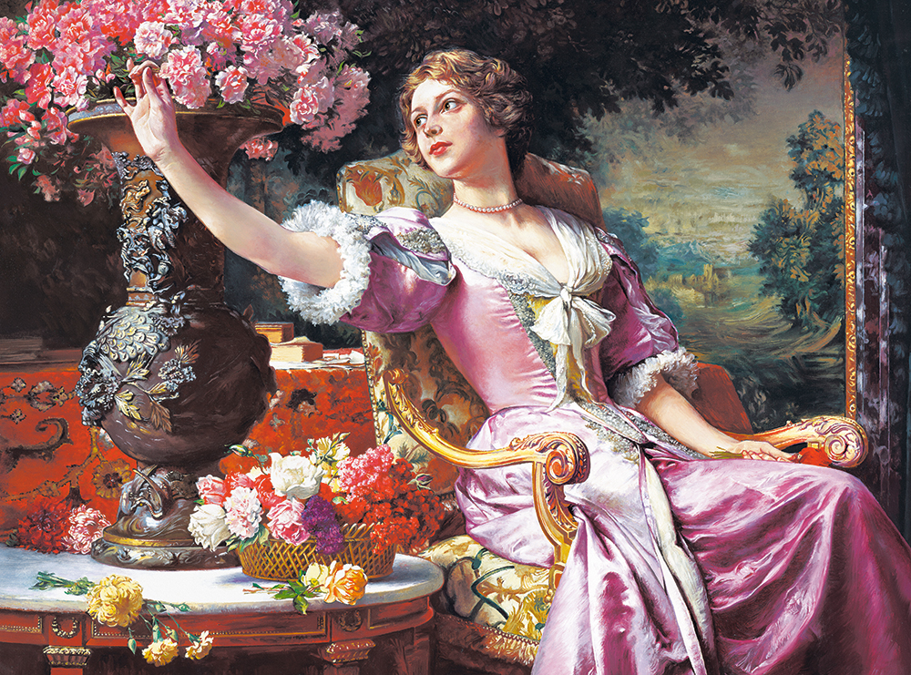 Lady in Purple Dress, W.Czachórski, 3000-bitarspussel (C-300020)