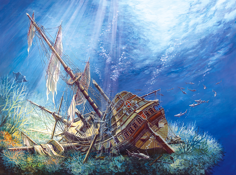 Sunk Galleon, puslespil med 2000 brikker (C-200252)