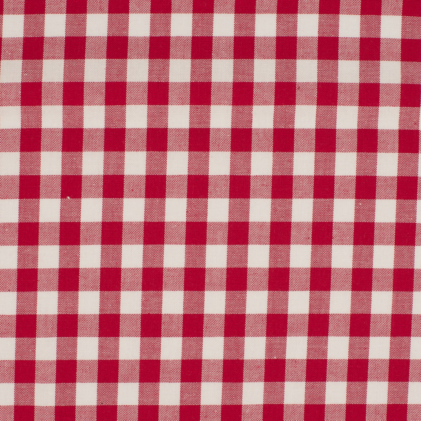 WOVEN COTTON  - RED CHECKS