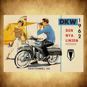 DKW HUMMEL 155 - 1962 - Vykort A5