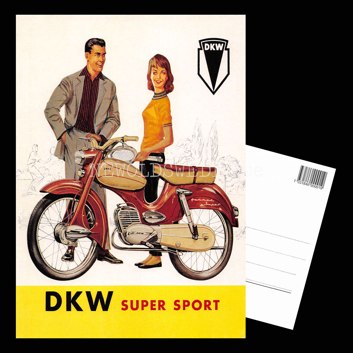 DKW SUPER SPORT - Vykort A5 - 3