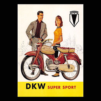 DKW SUPER SPORT - Vykort A5
