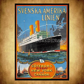 SVENSKA AMERIKA LINIEN SAL - M/S GRIPSHOLM Vykort A5