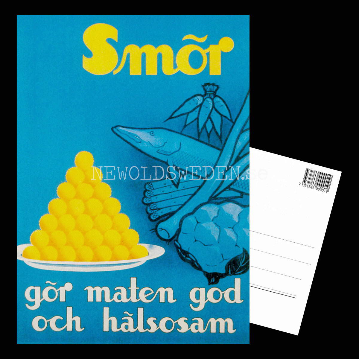 Smör gör maten god och hälsosam - Vykort A5 - 3