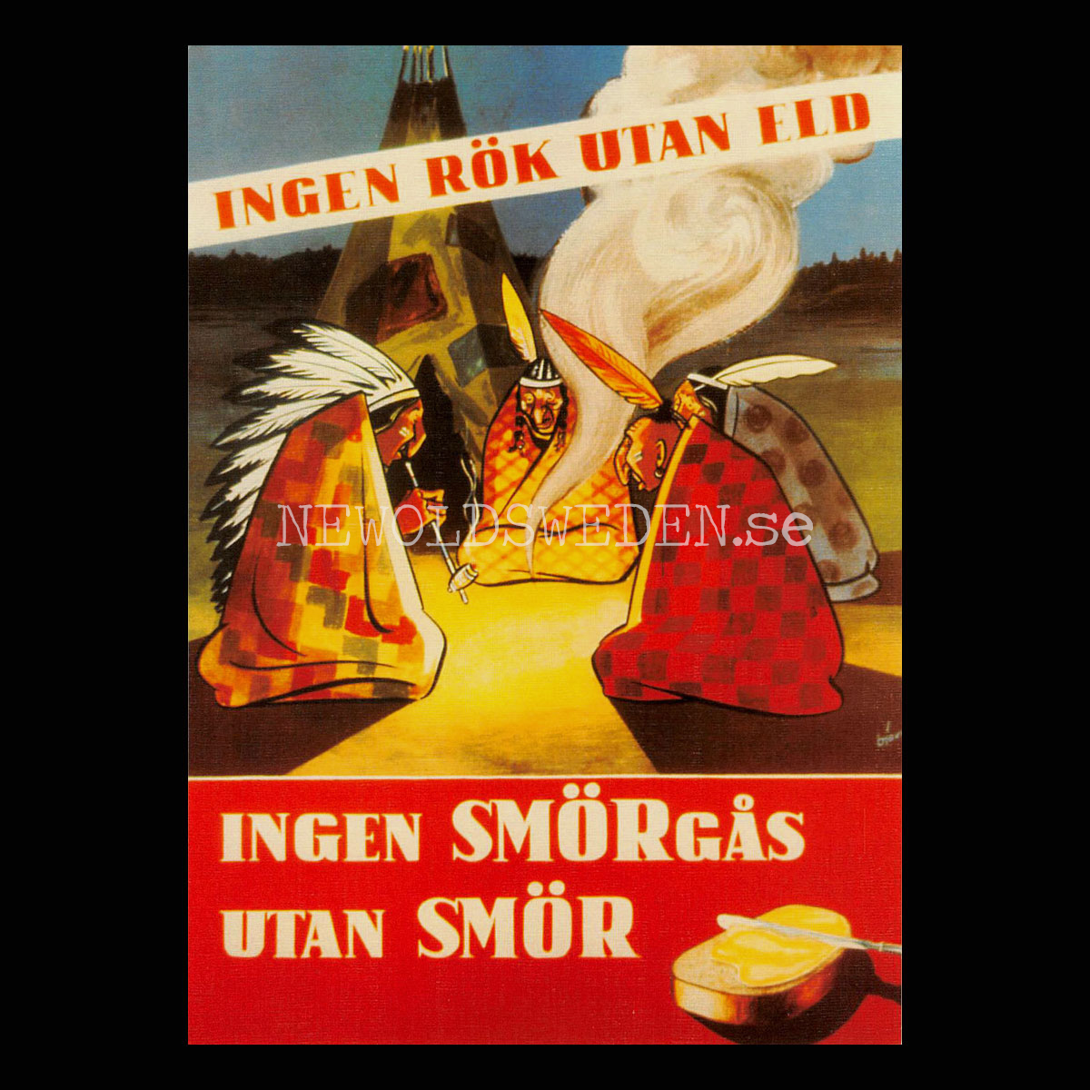 INGEN SMÖRGÅS UTAN SMÖR - Vykort A5