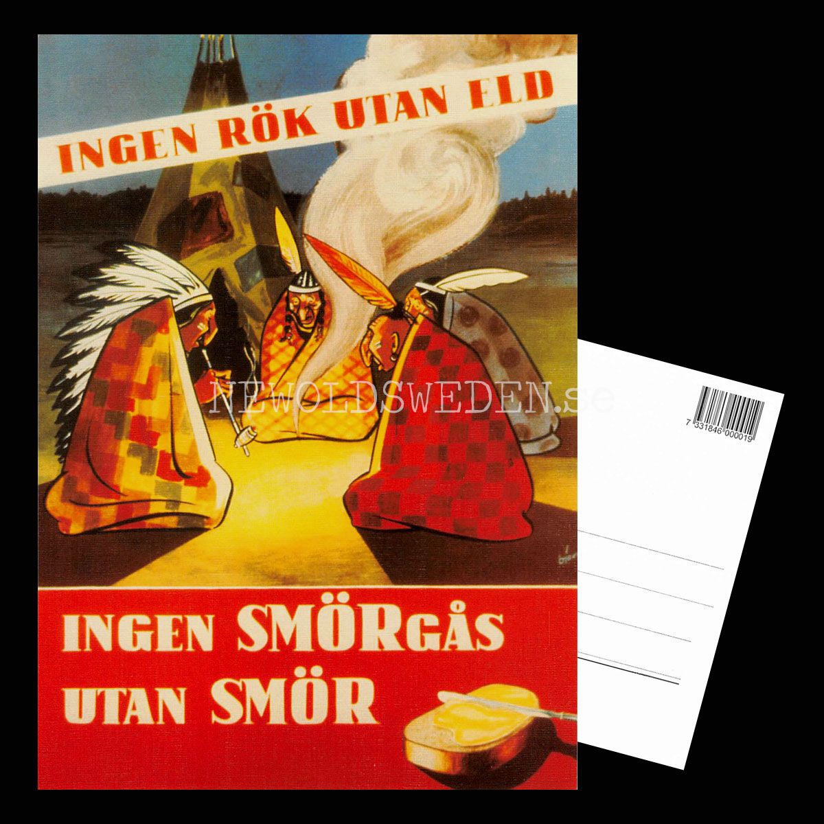 INGEN SMÖRGÅS UTAN SMÖR - Vykort A5 - 3