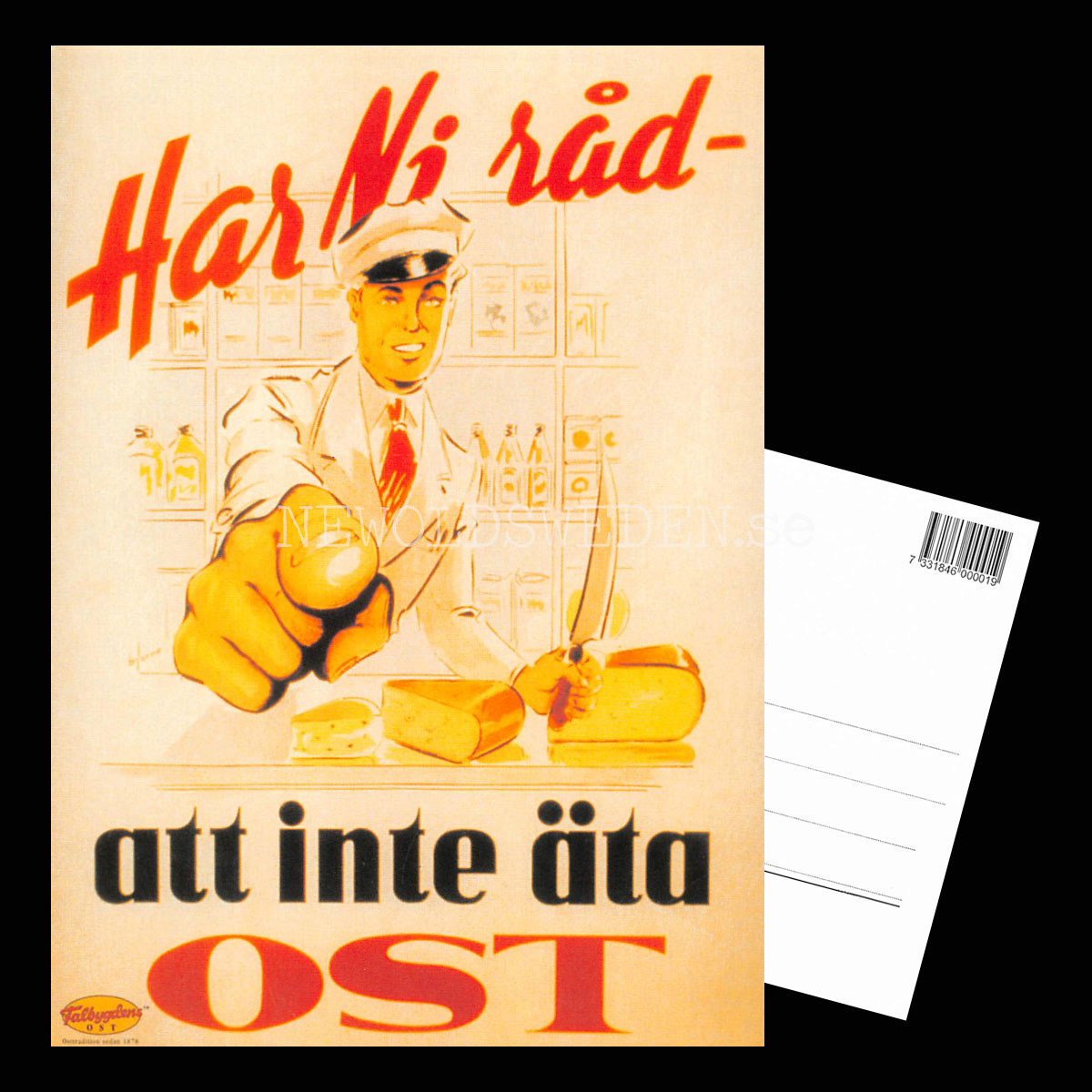 Falbygdens OST - Har ni råd - att inte äta OST - Vykort A5 - 3