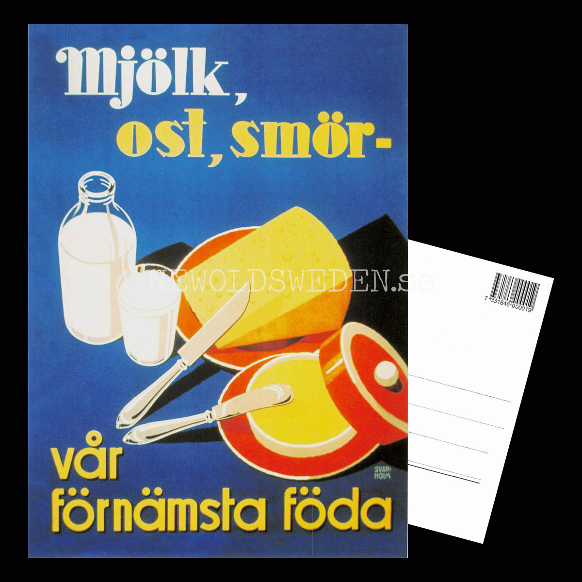 mjölk, ost, smör ... - Svanholm - Vykort A5 - 3