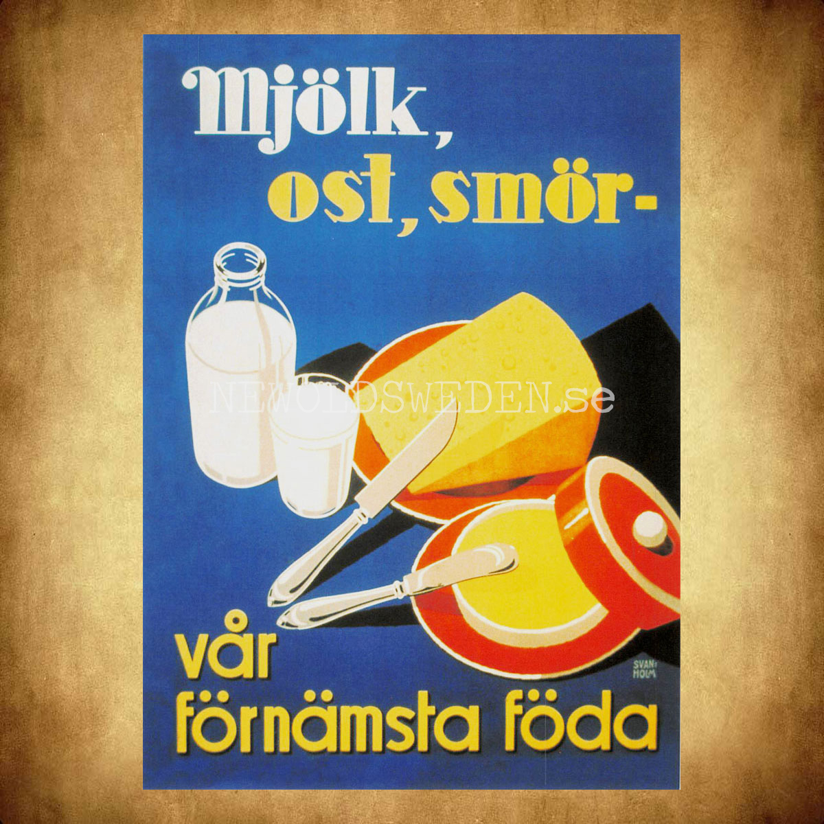 mjölk, ost, smör ... - Svanholm - Vykort A5 - 2