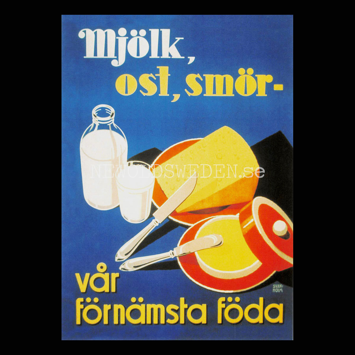 mjölk, ost, smör ... - Svanholm - Vykort A5