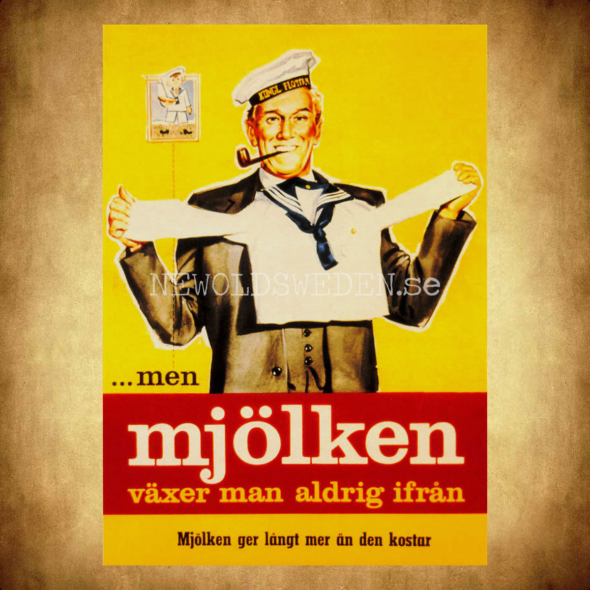 mjölken växer man aldrig ifrån - Vykort A5 - 2
