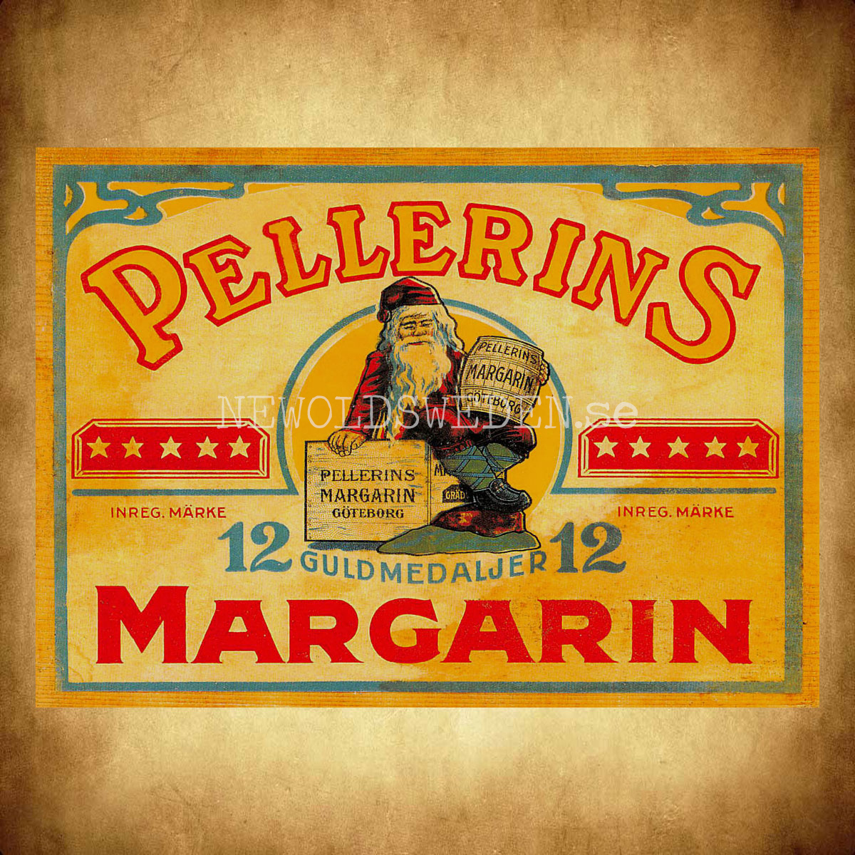 PELLERINS MARGARIN Göteborg - Vykort A5 - 2