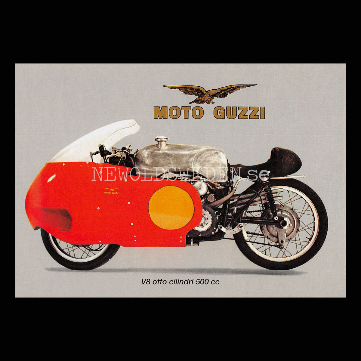 MOTO GUSSI V8 otto cilindri 500 cc - Vykort A5