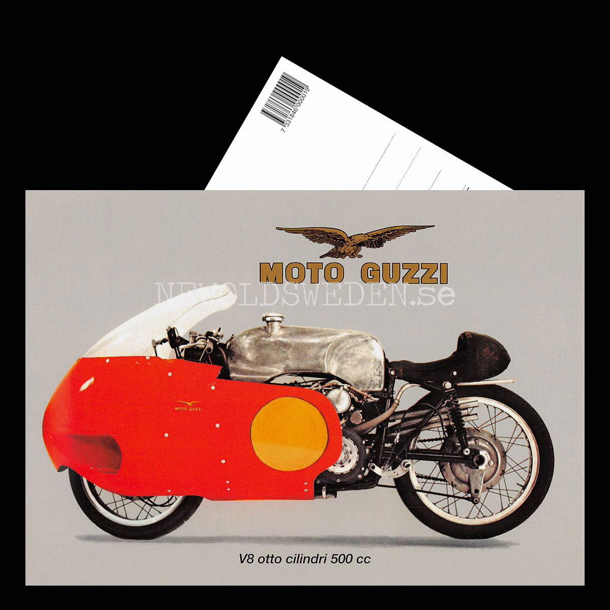 MOTO GUSSI V8 otto cilindri 500 cc - Vykort A5 - 3