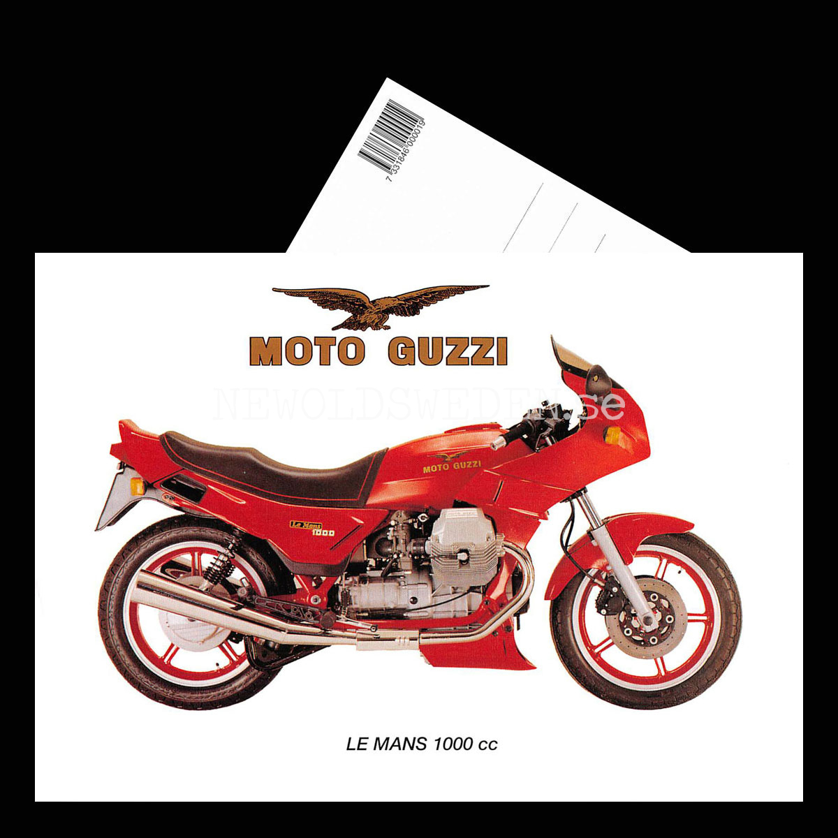 MOTO GUSSI LE MANS 1000 cc - Vykort A5 - 3