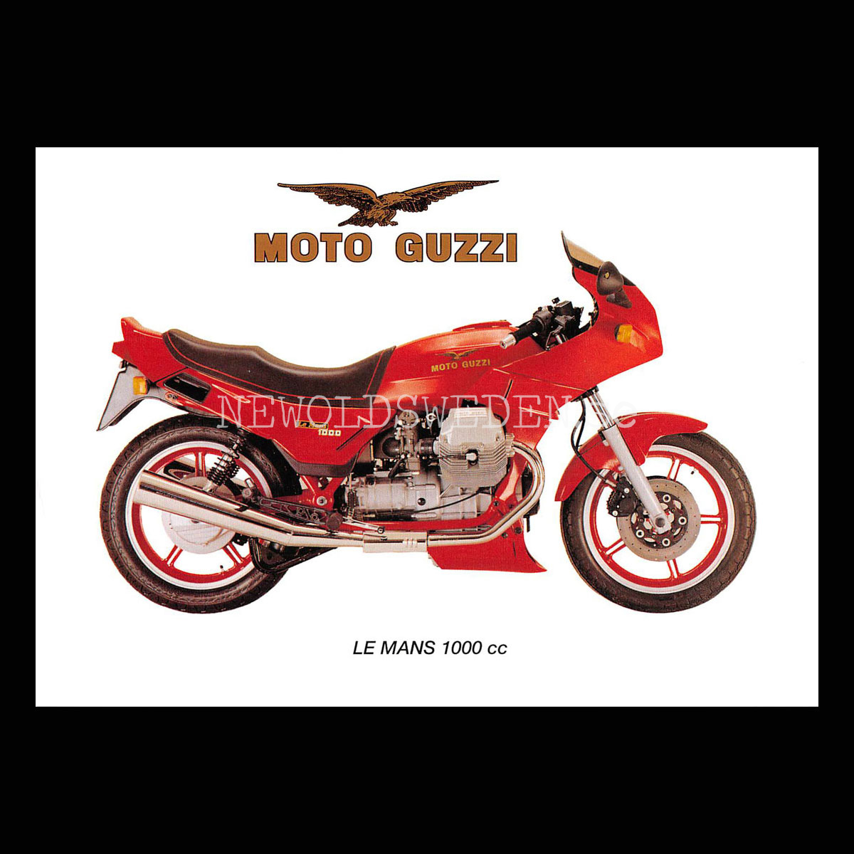 MOTO GUSSI LE MANS 1000 cc - Vykort A5
