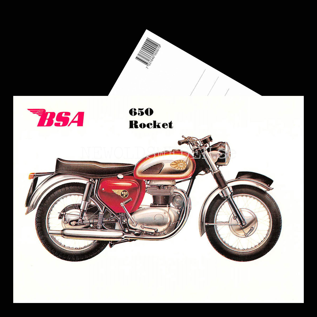 BSA 650 Rocket - Vykort A5 - 3