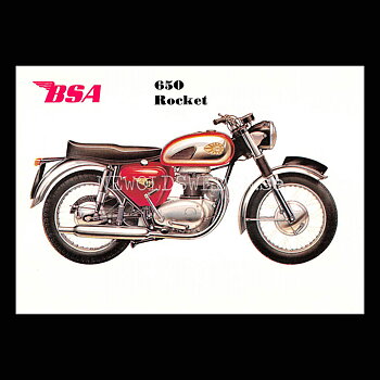 BSA 650 Rocket - Vykort A5