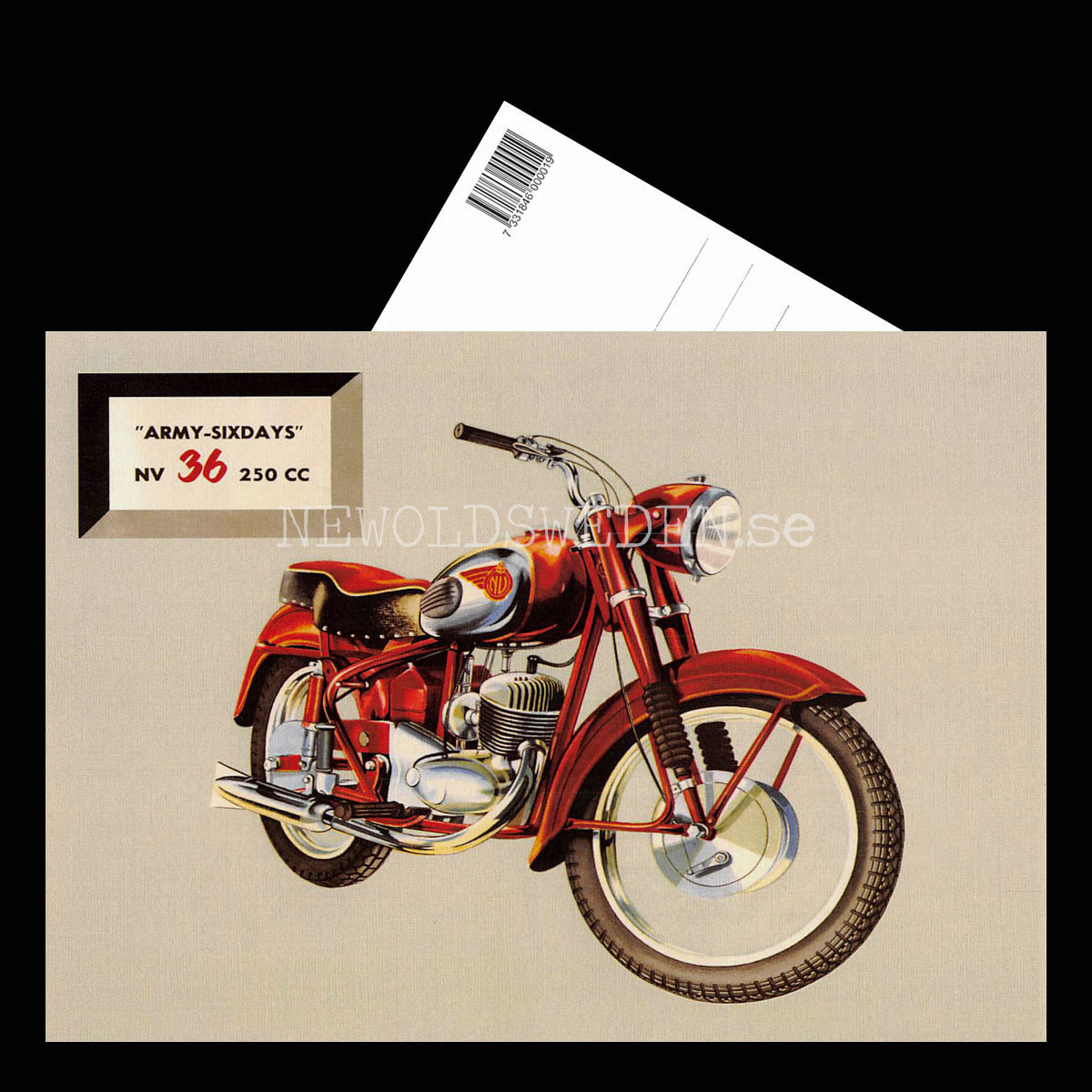 NV 36 ARMY-SIXDAYS 250 cc - Vykort A5 - 3