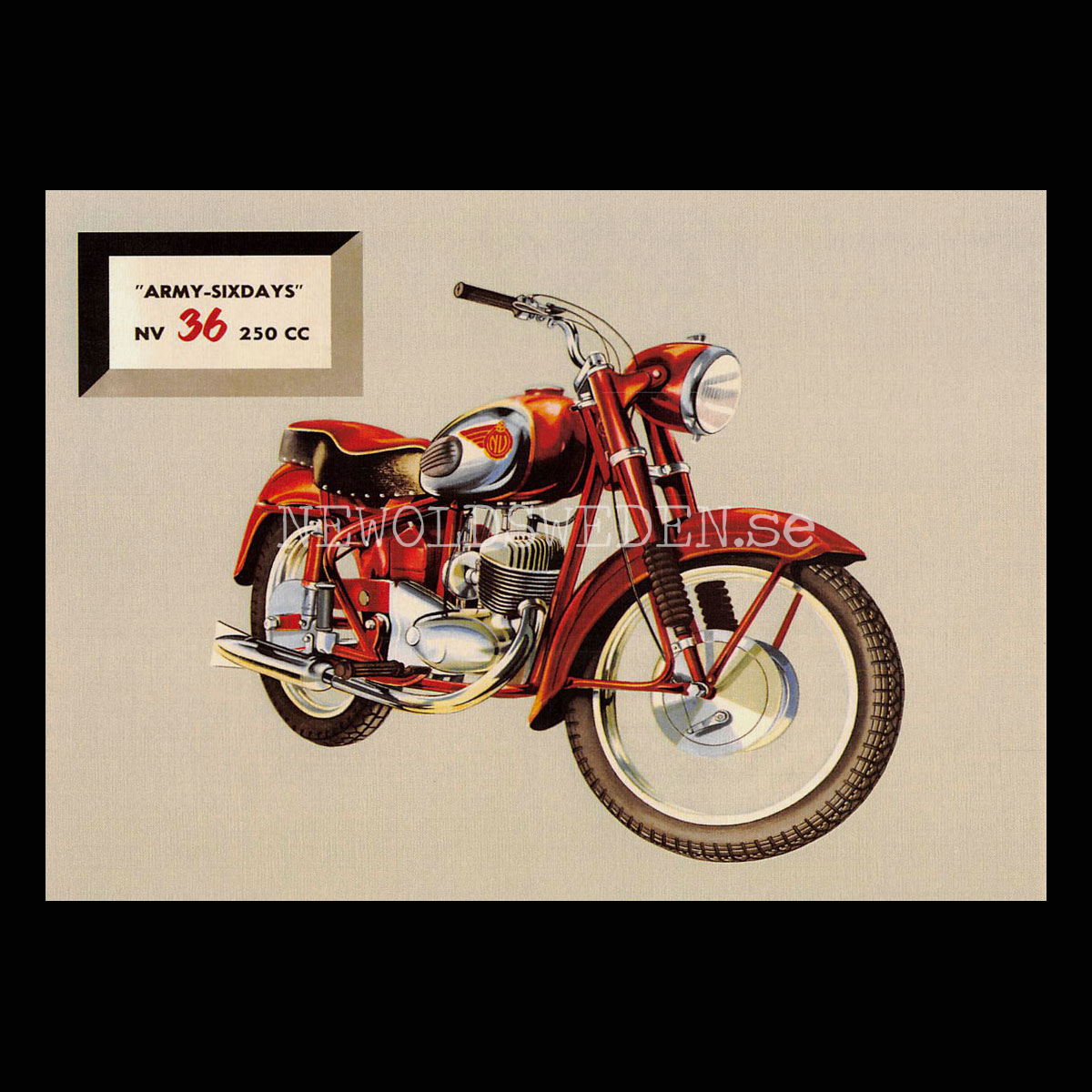 NV 36 ARMY-SIXDAYS 250 cc - Vykort A5