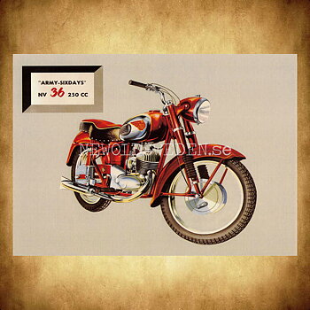 NV 36 ARMY-SIXDAYS 250 cc - Vykort A5