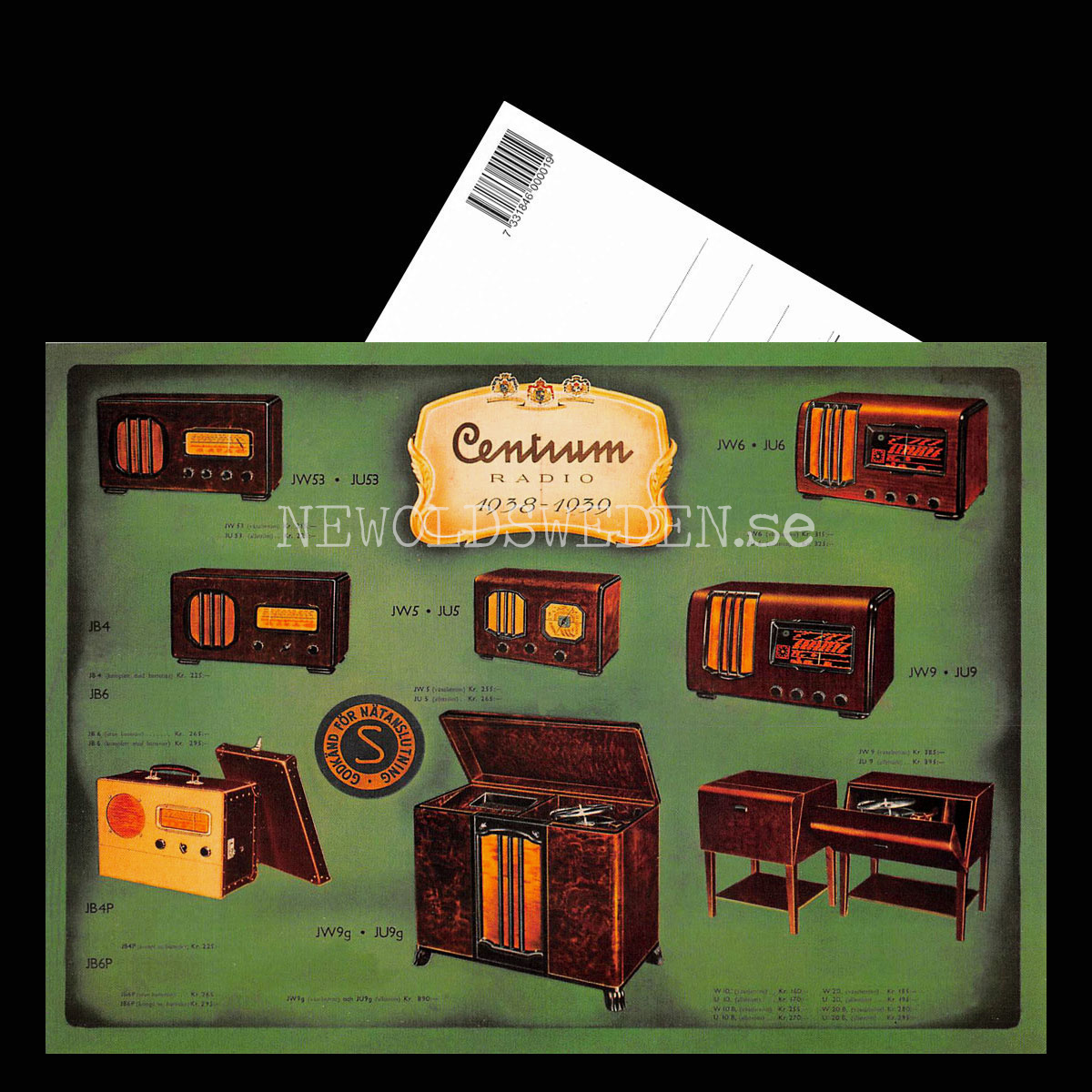 Centrum RADIO Modellprogram 1938-1939 - Vykort A5 - 3