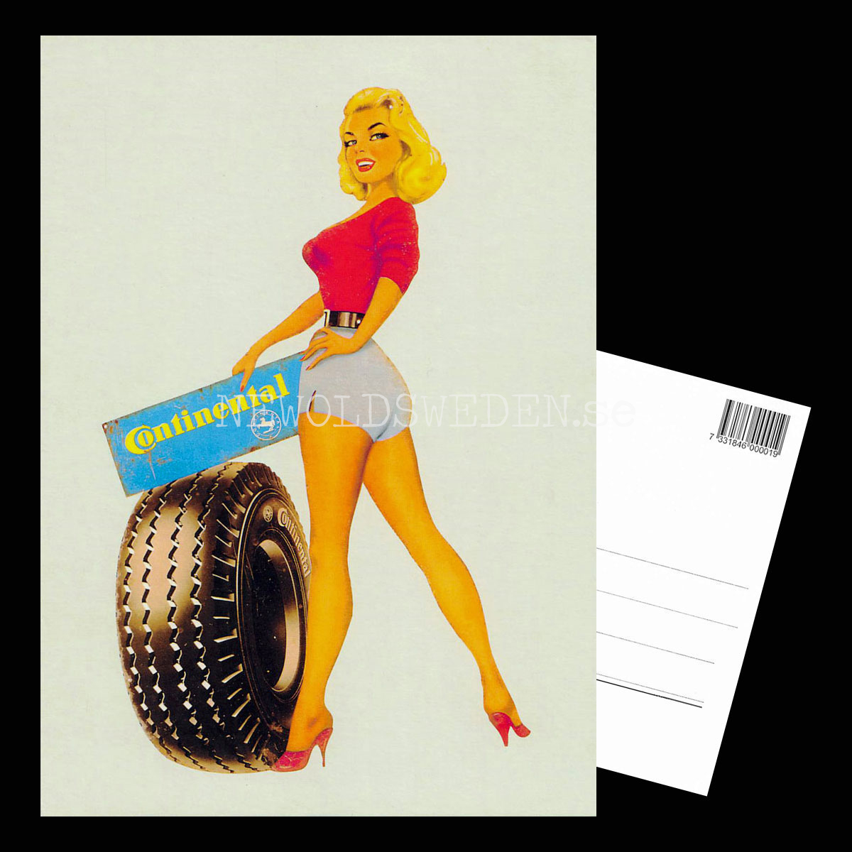 CONTINENTAL GIRL - Vykort A5 - 3
