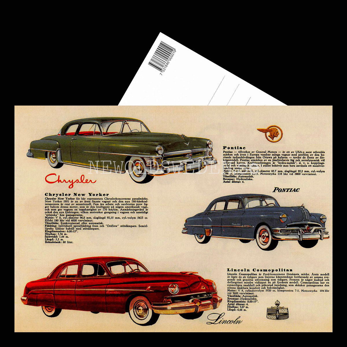 Chrysler - Ford - General Motors - Vykort A5 - 3