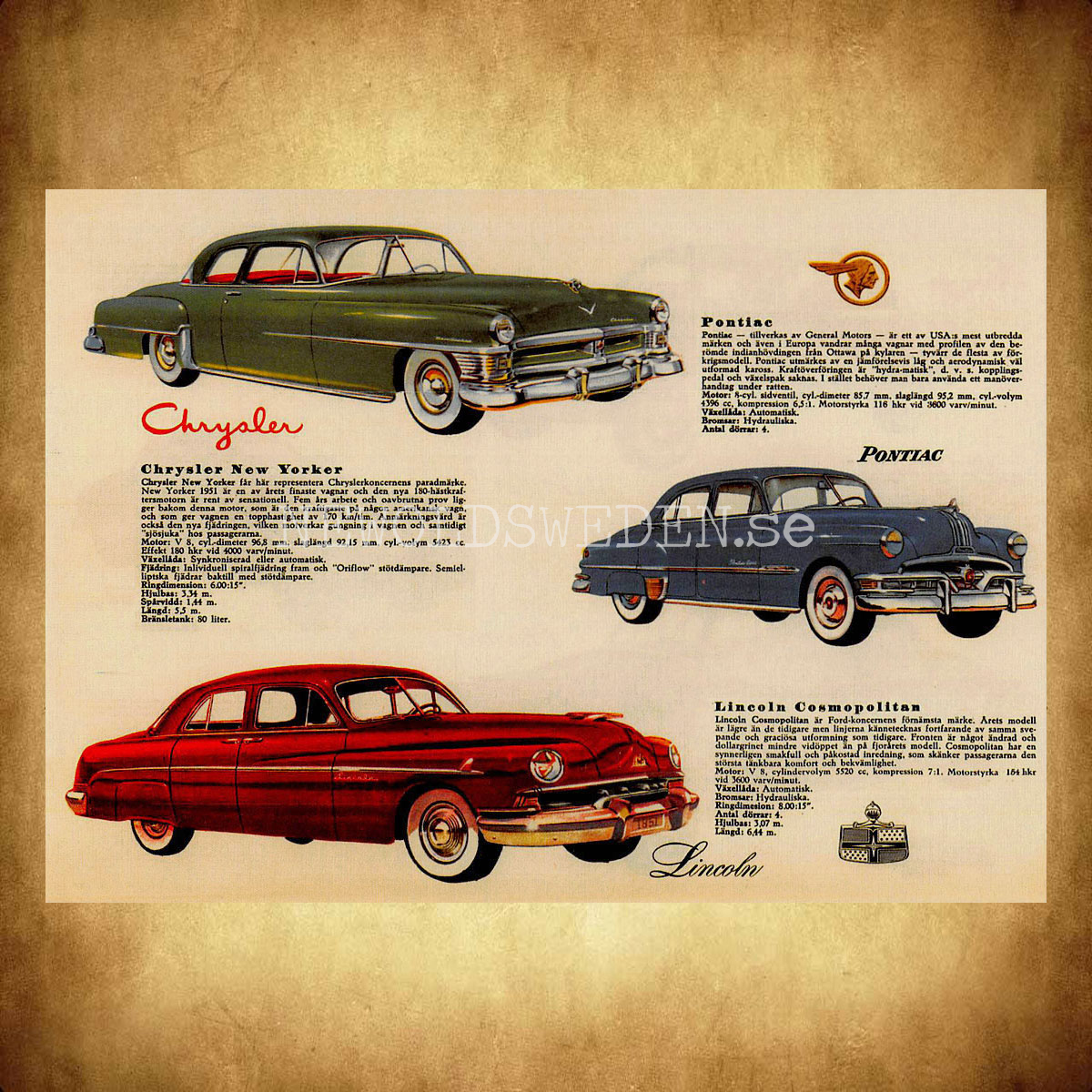 Chrysler - Ford - General Motors - Vykort A5 - 2