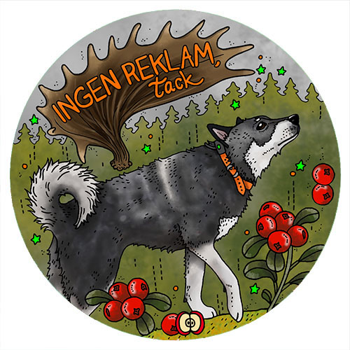 Klisterdekal - Ingen reklam Jämthund