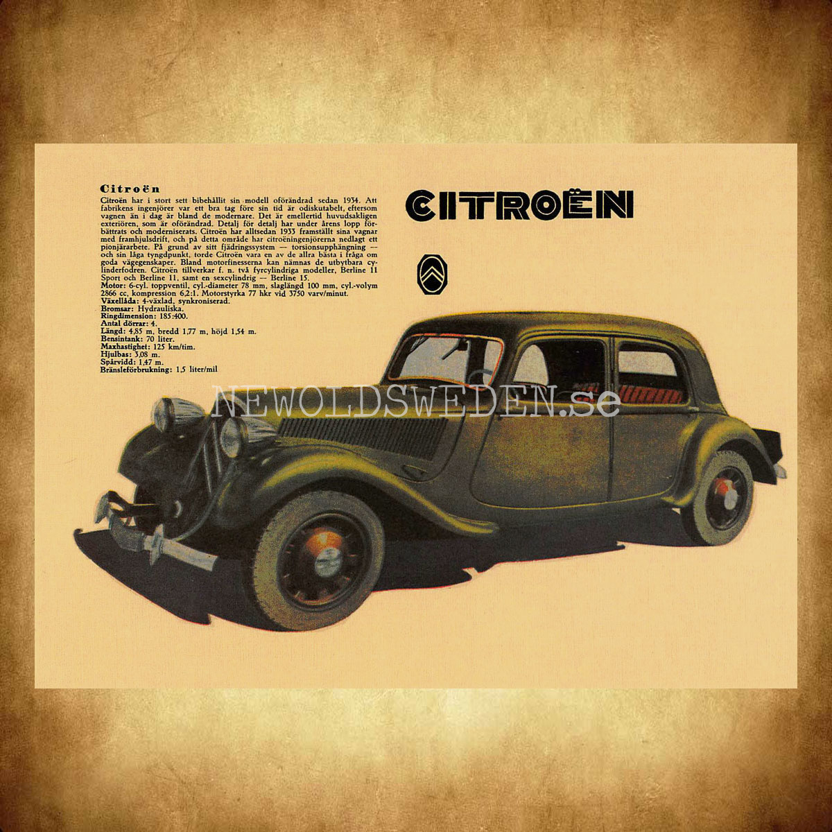 CITROËN Berline - Vykort A5 - 2