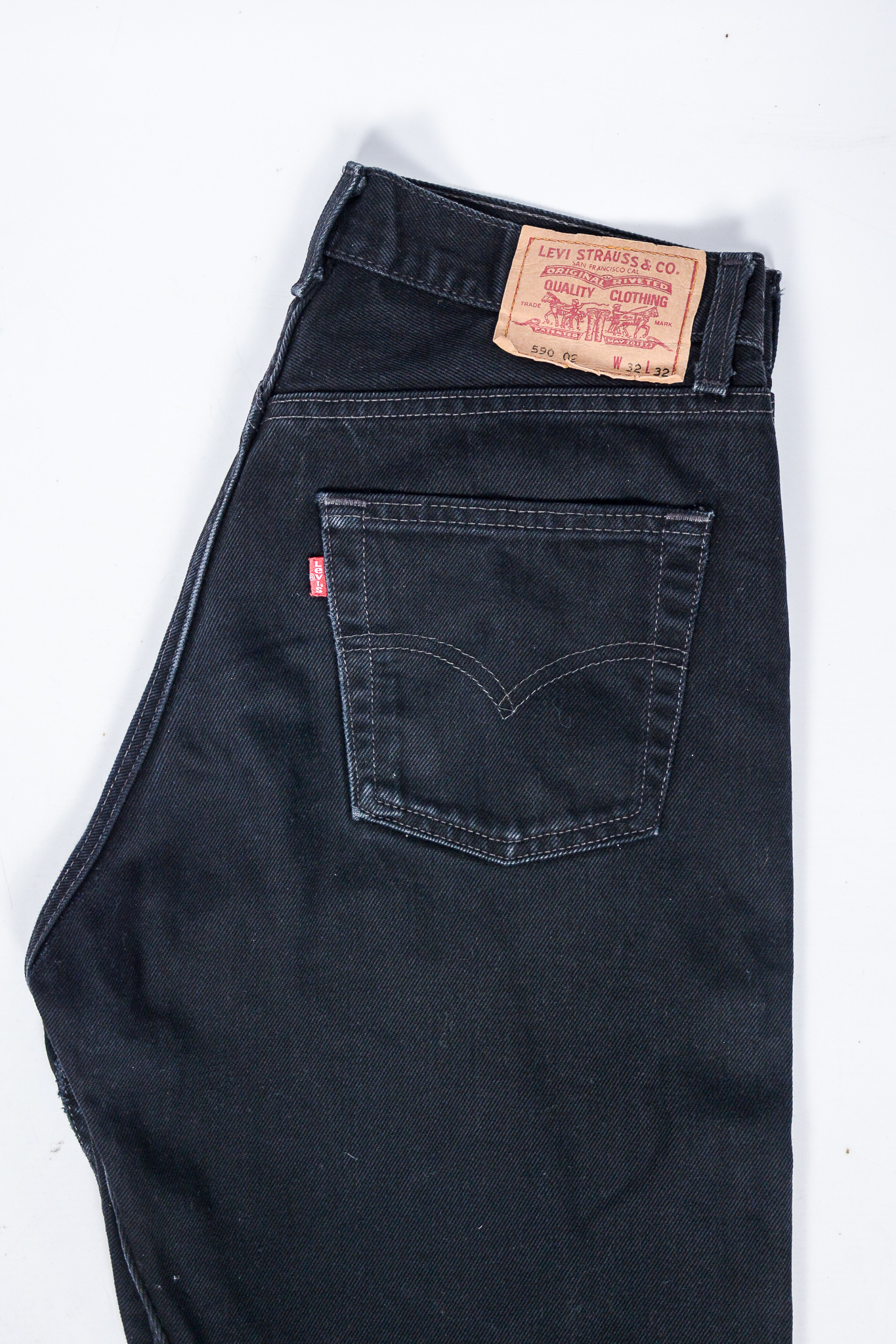 Worn Not Wasted Levis - 590 Jeans Black UK Made - Göteborg Manufaktur