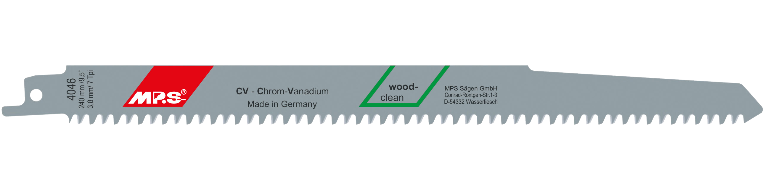 Tigersagblad 4046 (5 stk. blad) 240 mm Crome Vanadium