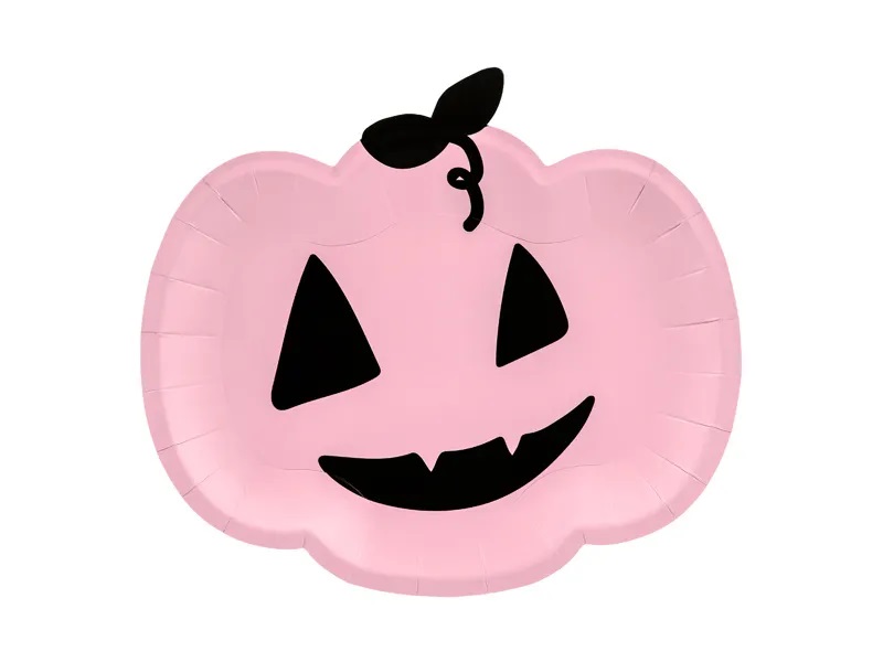 Papptallrik rosa pumpa 6p