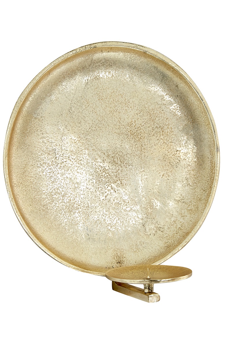 Väggljusstake - Ljusstake - Ljuslampett - Guld - 32x29 cm - 2