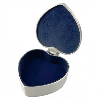 Smykkeskrin Heart Tin finish Bamse indretning