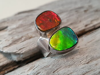Ammolit ring 925-silver