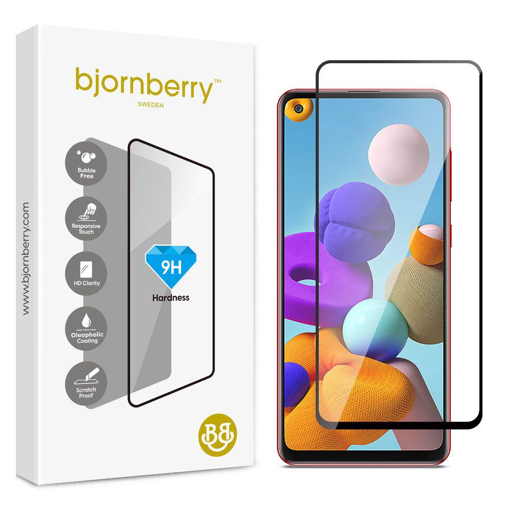 Bjornberry Samsung Galaxy A21s - Tempered Glas Screen Protector
